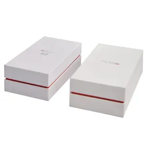 Оптовая продажа с завода, белая упаковочная коробка для сотового телефона, Высококачественная коробка с мягкой сенсорной пленкой