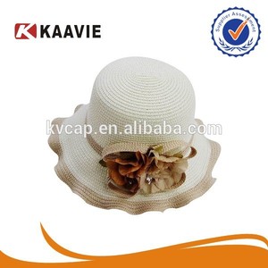 <span class=keywords><strong>el</strong></span> verano con la raya de ala corta strohhut de paja sombrero - Product Image 1