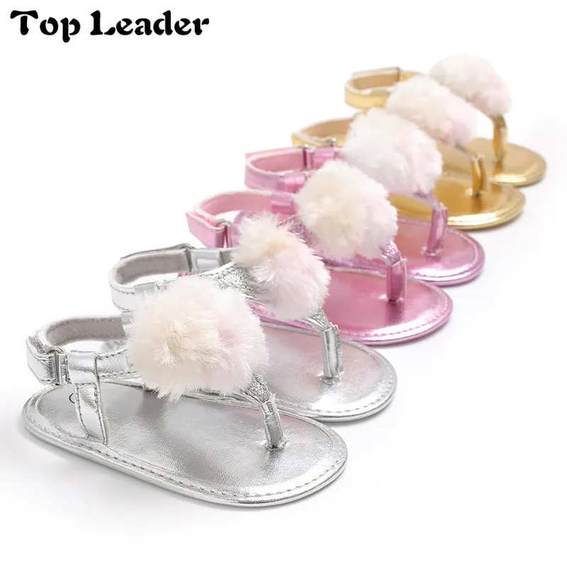Top Leader New 0-1 Year Old Baby Girl Silicone Non-slip Shoes Sandals