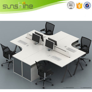 Séparation croisée moderne <span class=keywords><strong>de</strong></span> Tableau <span class=keywords><strong>de</strong></span> bureau incurvé blanc pour l'entrepôt d'hôpital d'école <span class=keywords><strong>de</strong></span> bureau - Product Image 1