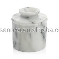 Pot à beurre en marbre blanc, boîte à beurre étanche, plat à beurre - Product Image 3
