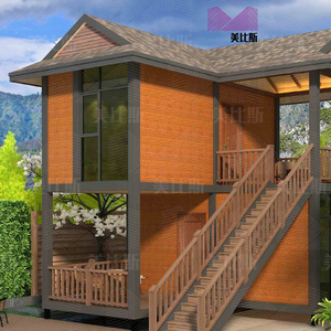 Casa Prefabbricata Moderna a 2 Piani in Pannelli Sandwich Economici e Acciaio Leggero di MABIS-WOODCUBE con 1 Anno di Garanzia - Product Image 3