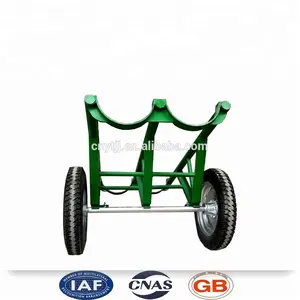 2T Double Concrete pole Carrier, Electric power pole transporter stand with roller