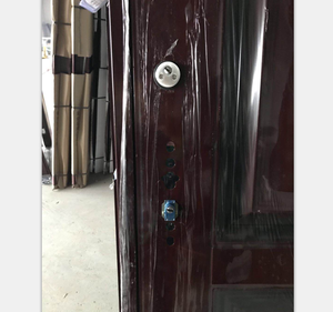 Puerta de Seguridad Exterior de Acero <span class=keywords><strong>con</strong></span> Rejilla de Ventilación de Hierro, Último Modelo Popular para el Hogar - Product Image 6