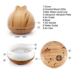 LED ultrasonido aroma difusor de aceite esencial humidificador de aire <span class=keywords><strong>aromaterapia</strong></span> purificador - Product Image 4