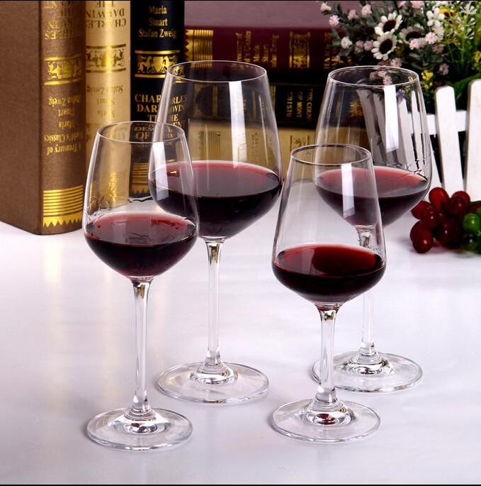 Wholesale Wine Glass and Champagne Glasses Lead Free Crystal Glass Burgundy Goblet