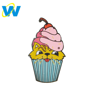 2018 Venta caliente, <span class=keywords><strong>el</strong></span> embrague de la mariposa de torta de la taza gato esmalte pin de solapa de esmalte duro - Product Image 3
