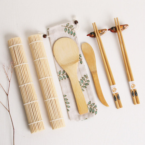 Juego de rodillos de bambú para <span class=keywords><strong>sushi</strong></span> y palillos, juego de servicio al por mayor - Product Image 1