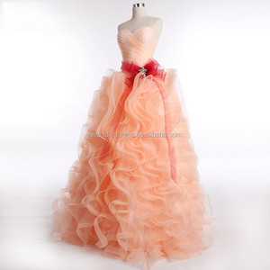 RSM6690 ruffld falda desmontable sash piso-longitud vestidos de graduación vestido de fiesta de china proveedor sin tirantes 201 - Product Image 3