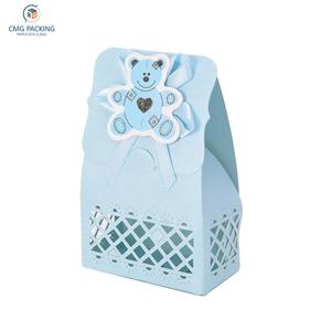 Boîte à bonbons en papier pour baptême garçon et fille, joli sac à bonbons pour enfants, décoration de sac d'anniversaire pour fête, 50 pièces - Product Image 6