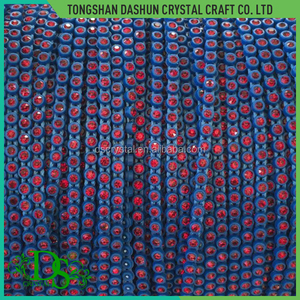 América Del sur popular shining piedra de plástico bandas rhinestone del ajuste de la moda,tira de diamantes en rollo - Product Image 3
