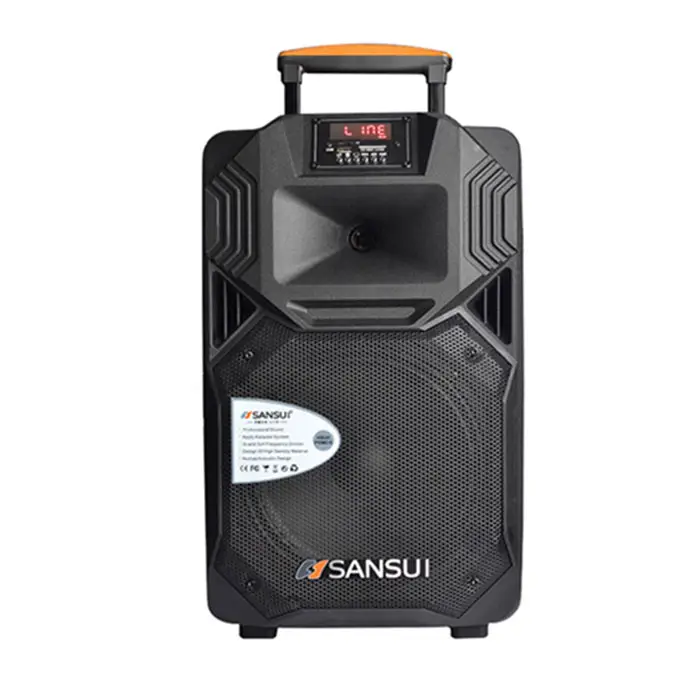 Stylish Trolley Speaker! High Quality Sansui 12 inch active pa speaker box pa system speaker active in cheap price