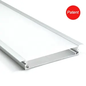 Extrusão led de canal de perfil de alumínio grande, fino para largura 63mm pcb três fileiras