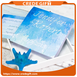 Luz Azul Del Verano de Playa romántica Tarjeta de Invitación de <span class=keywords><strong>La</strong></span> Boda Para El Banquete de Boda - Product Image 1