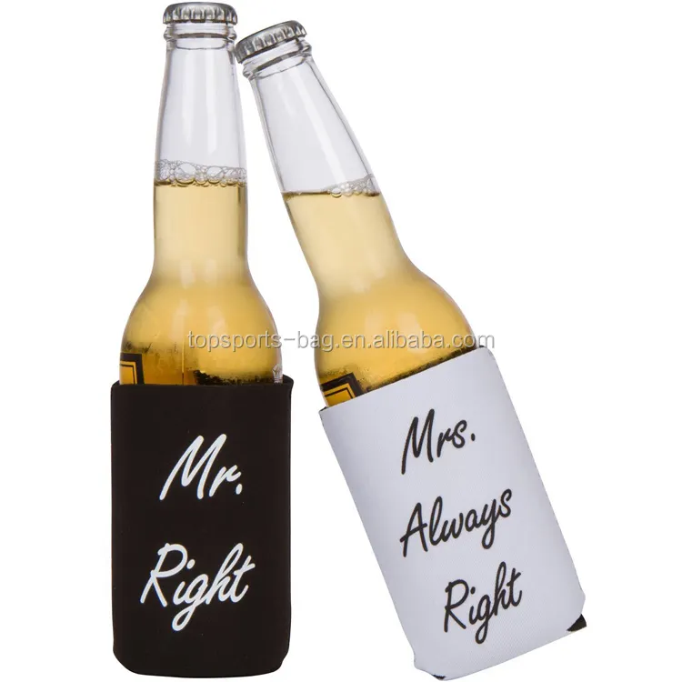 Mr. और श्रीमती neoprene बियर कूलर कर सकते हैं धारक उपहार सेट शादी के लिए