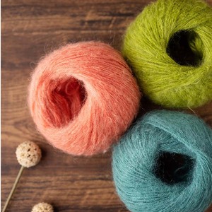 COOMAMUU Filato di Cashmere 25g / Gomitolo, Morbido Filato Sottile di Mohair Sudafricano, <span class=keywords><strong>Lana</strong></span> Pelosa Fine per Uncinetto e Lavoro a Maglia - Product Image 6