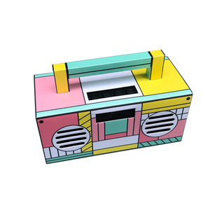 Tùy Chỉnh Logo Đầy Đủ Màu Sắc In Ấn Mini Hộp Giấy Xách Tay Tông Loa - Product Image 4