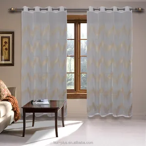 Durable barato Swag bordado voile cortinas