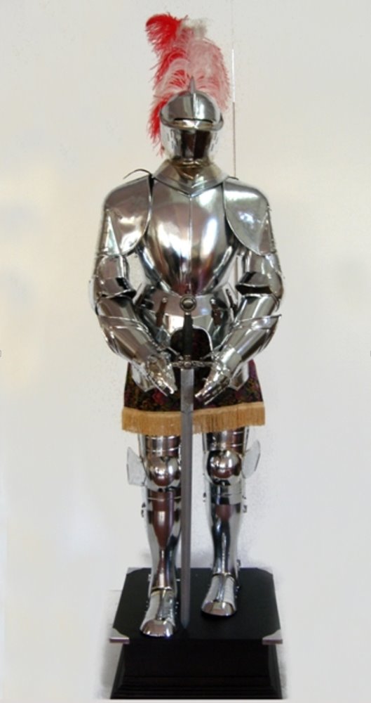 スペインの騎士の鎧のスーツ、鎧の装飾的なスーツ、鎧の十字軍の騎士の