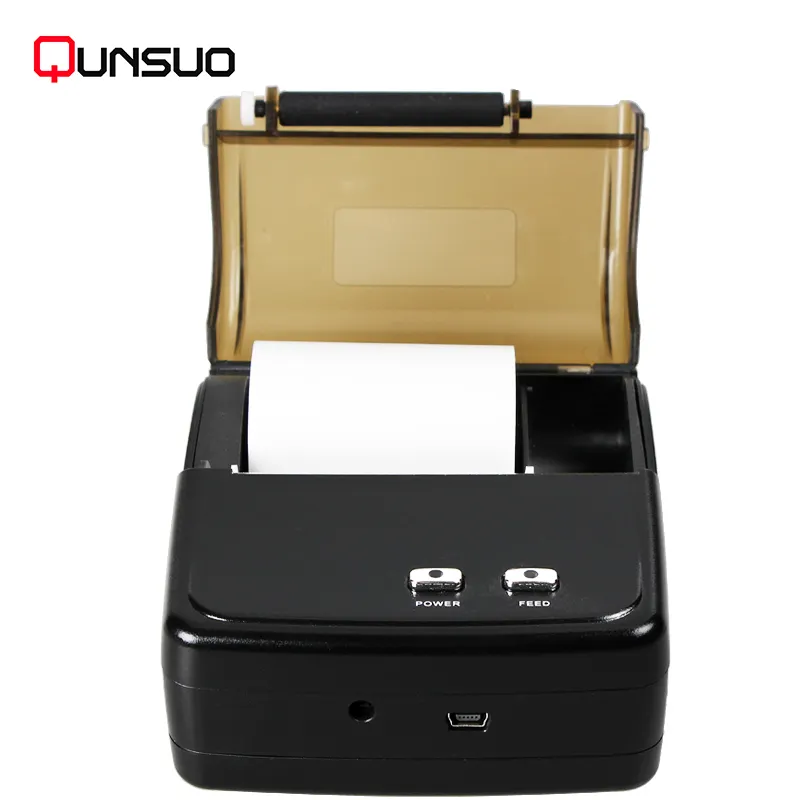Mini impresora térmica de recibos, escáner portátil de 58mm, pos, QS5801