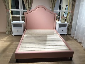 <strong>Rustic</strong> Hampton Style Antique White Tufted Headboard Queen Size Oak Frame Wooden <strong>Bed</strong> - Product Image 2