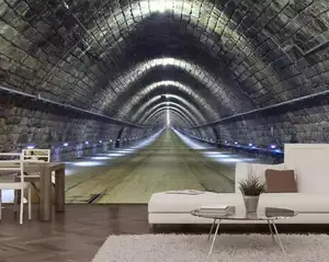 Zhihai Bricks Tunnel Chunnel Print Zitkamer Vergadering Kantoor Wanddecoratie Kunst 3d Slaapkamer Behang