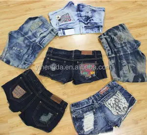 wholesales used sexy jean shorts mixed denim shorts