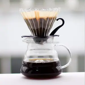 Bouilloire de serveur de style dripper de café chaud goutte à goutte limitée 360ml 600ml ensemble de cafetière/théière en verre résistant à la chaleur