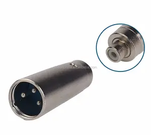 3 Pin XLR macho a hembra RCA Jack de Audio micrófono adaptador barril conector convertidor