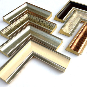 J07034 Series <strong>Gallery</strong> Brass Picture <strong>Frames</strong> with Black Mats Polystyrene Picture <strong>Frame</strong> Moulding Custom OEM ODM Manufacturer - Product Image 2