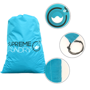 2024 bolsa de lavandería extra grande personalizada bolsa de ropa con cordón grande bolsa de lavandería de poliéster - Product Image 2