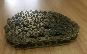 Piezas formadoras de motocicletas WANOU <span class=keywords><strong>Cadena</strong></span> de motocicleta <span class=keywords><strong>dorada</strong></span> 428H - Product Image 6