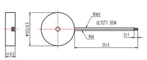 Zumbador de voz piezoeléctrico magnético, 100dB, 1-25v, 4800hz - Product Image 4