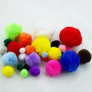 Großhandel Weihnachts kinder Dekoration Geschenk Handwerk Glitzer Pom Poms