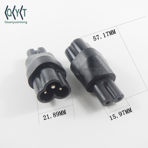 Adaptador de Corriente IEC 320 C6 a C7 Macho a Hembra Tipo <span class=keywords><strong>Mickey</strong></span> Mouse WA-0134, Enchufe Industrial C6 Macho de 3 Pines a C7 de 2 Pines - Product Image 4
