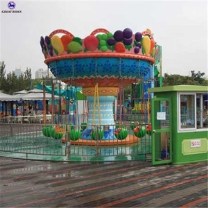 Colorato attrezzature del parco di divertimenti giostre per bambini 16 persone anguria mini volare sedia per la vendita - Product Image 5
