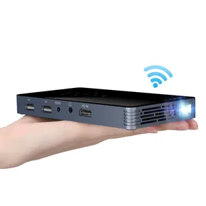 คุณภาพสูง P8I WIFI ไร้สาย LED DLP Pico มินิโปรเจคเตอร์สมาร์ทโทรศัพท์มือถือ Miracast DLNA โปรเจคเตอร์พร้อมแบตเตอรี่