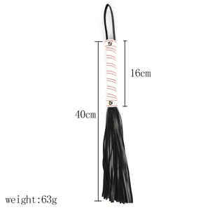 Lobo negro <span class=keywords><strong>Dormitorio</strong></span> Bondage Castigo Flirting Juguete del sexo Coquetear látigo de Cuero - Product Image 3
