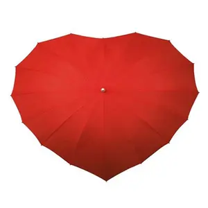 Ô Hình Trái Tim/Ô Dù Đám Cưới 16 K Màu Đỏ Cỡ Lớn Làm Quà Tặng Ngày Valentine