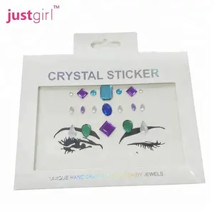 Sıcak satış bling tasarımlar yüz ve vücut kristal sticker