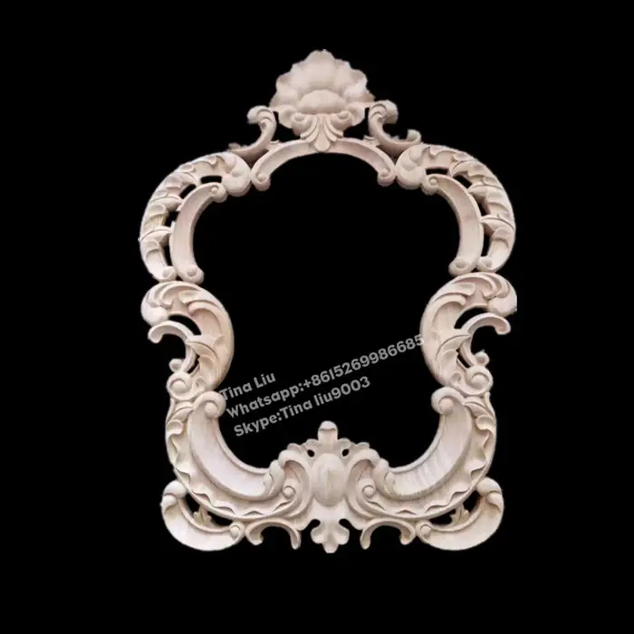 CNC wood carving decorative mirror frames