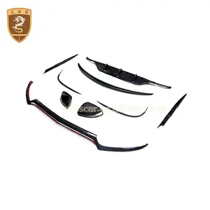 Wholesale Real Carbon Fiber Front Lip Car Small Body Kits Parts For Mercedes Bens C Class W205 C180 C200 C300