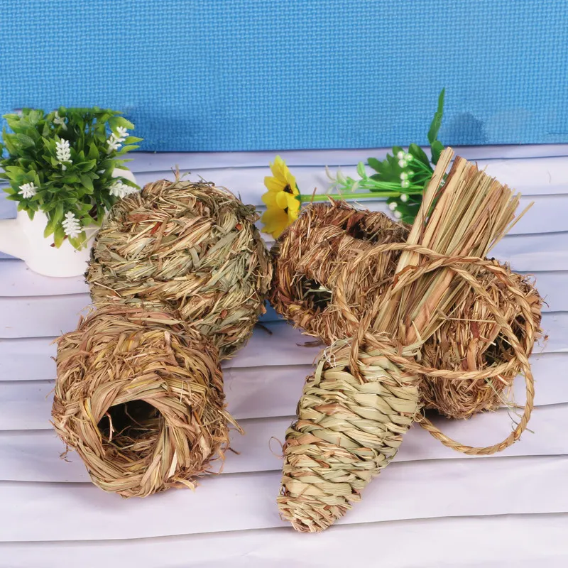 Spaß natürliche Kleintiere Haustier Kaninchen Karotte gewebt Kauen Weide Zweig Gras Bälle Spielzeug