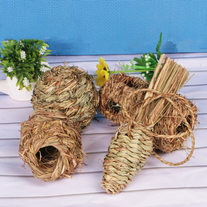 Giocattolo Naturale Divertente per Piccoli Animali Domestici, Palline di Carota Intrecciate in Salice e Erba per Conigli - Product Image 1