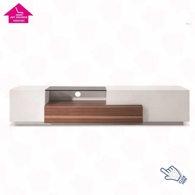Modern LED TV Stand Furniture Design with High Gloss UV Board Door