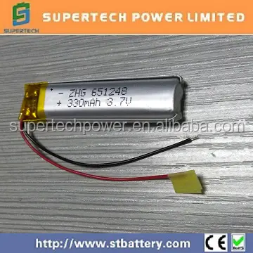 PL651248 3.7 V 330 mAh li-ion polymer battery