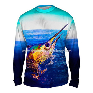 Chemise de pêche à séchage rapide, <span class=keywords><strong>protection</strong></span> <span class=keywords><strong>uv</strong></span>, séchage rapide, impression à manches longues, maillot de pêche, UPF50 +, <span class=keywords><strong>vêtements</strong></span> de pêche, col rond - Product Image 3