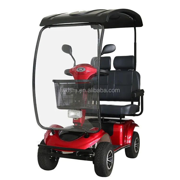 4 wheel electric two seat mobility scooter