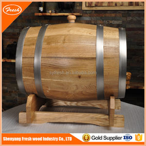 Tonneau à vin rouge en bois <span class=keywords><strong>de</strong></span> chêne massif 25l, Vintage, pour bière, cognac et whisky, vente en gros - Product Image 2