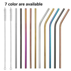 <strong>Reusable</strong> Colorful Metal <strong>Straws</strong> Stainless Steel 6mm Eco Friendly <strong>Straws</strong> With Customized Logo - Product Image 2